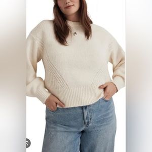 90-NWT Mdwll Plus Wool-Blend Wedge Sweater 1X